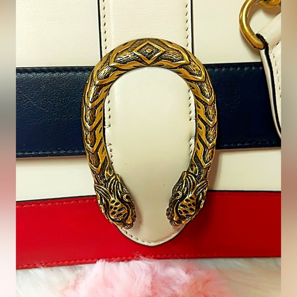 Gucci Red, White, and Black Satchel with Bamboo Handle - Picture 5 of 17